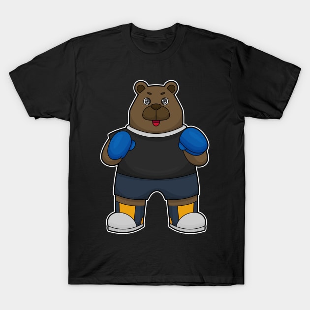 Bear as Boxer with Boxing gloves T-Shirt by Markus Schnabel